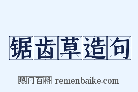 锯齿草造句是什么意思的图片